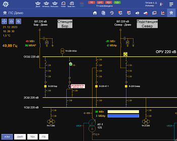 Веб-Клиент10 «ОИК Диспетчер НТ» на экране ПК